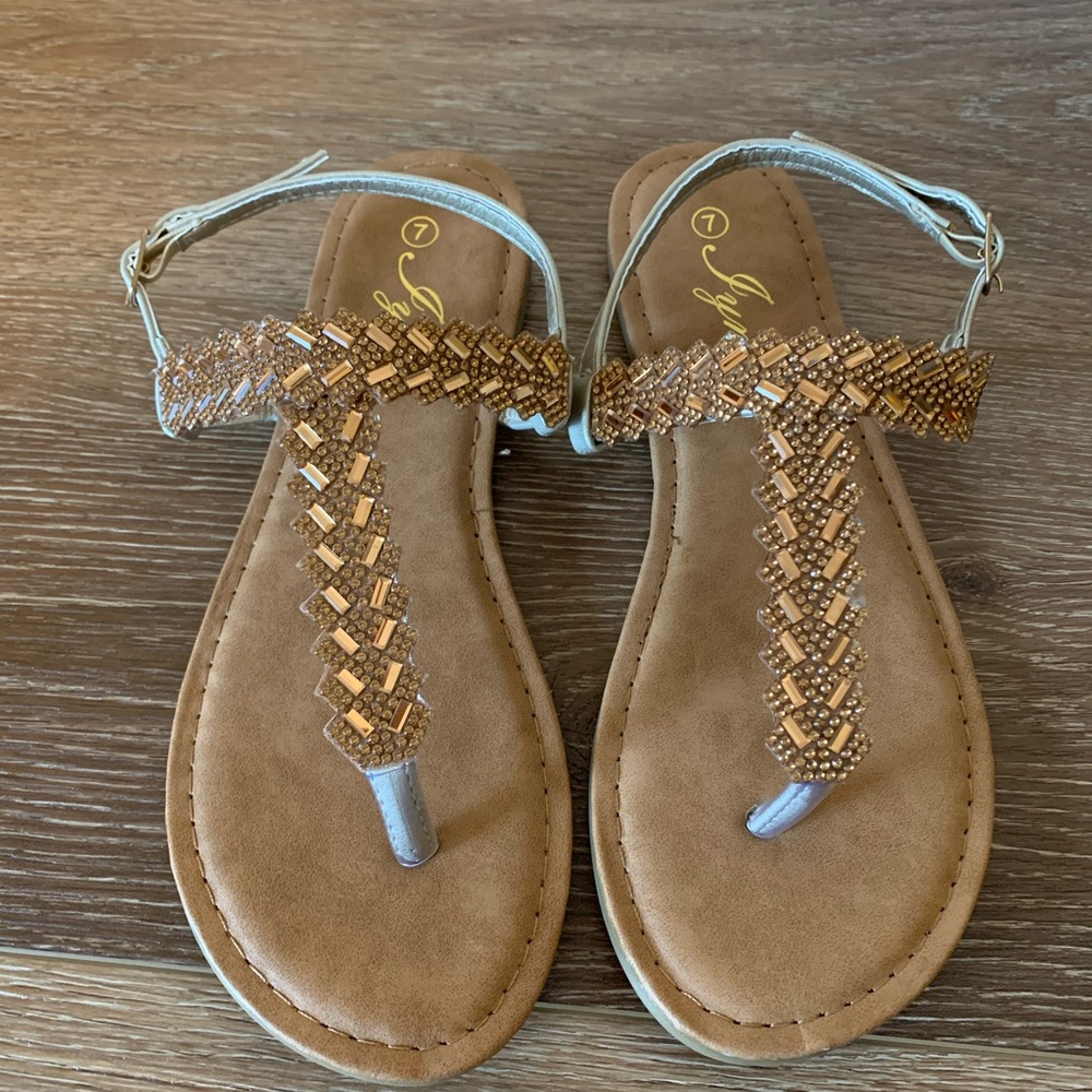 NEW GOLD SANDALS